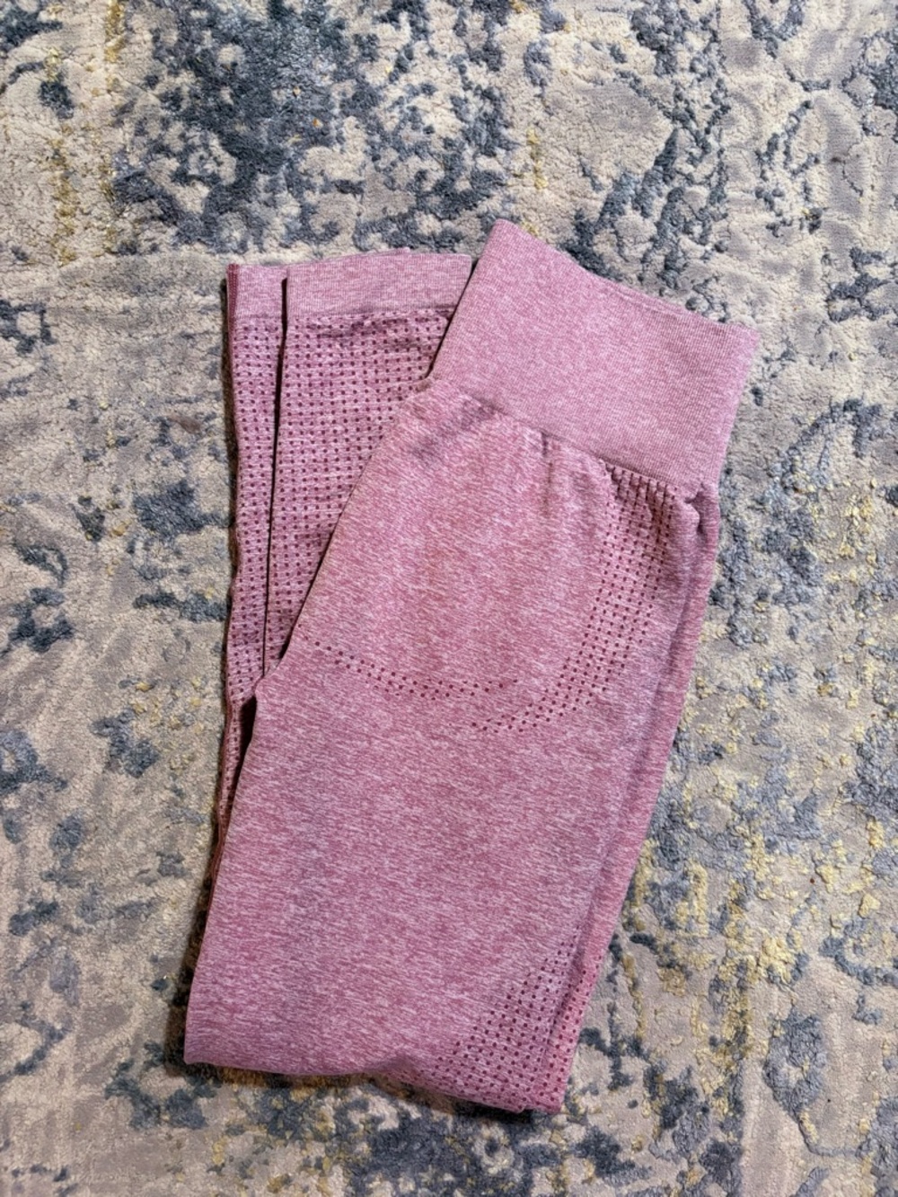 Seamless Pink Heathered Workout Leggings